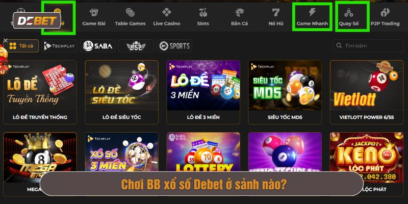chơi BB xổ số Debet