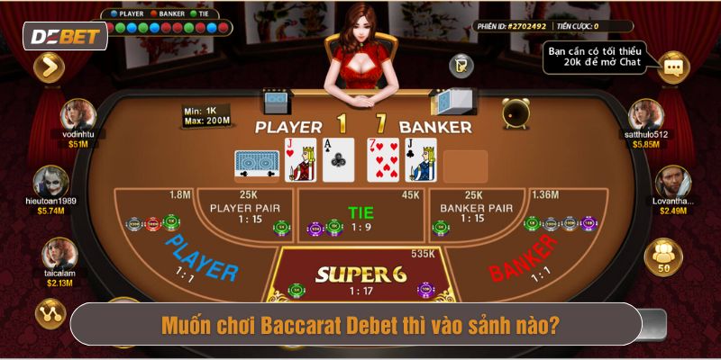 chơi Baccarat Debet