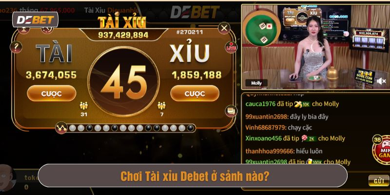 chơi game Tài xỉu Debet