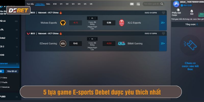 cược E-sports Debet