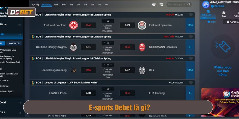 E-sports Debet