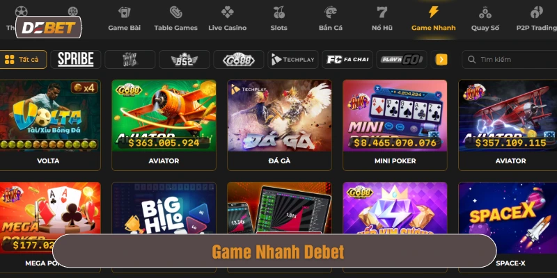 Game nhanh là khu vực lý tưởng cho những ai thích sự gọn nhẹ