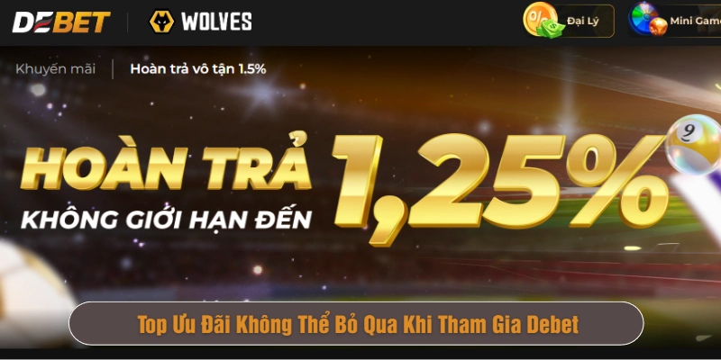 Hoàn trả hàng ngày tới 1.2% không giới hạn